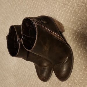 Brown Leather Booties